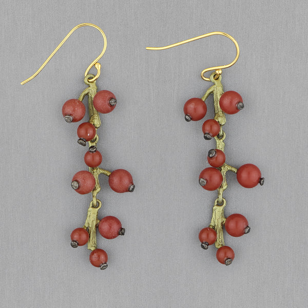 Michael Michaud Design: Winterberry Earrings, Long Wire