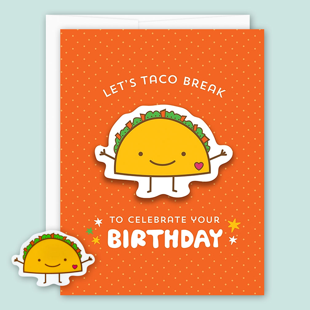 Night Owl Paper Goods Birthday Card: Taco Break