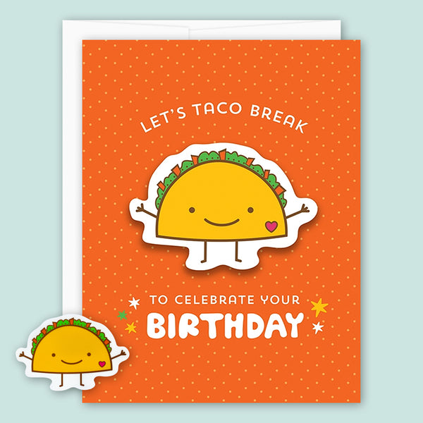 Night Owl Paper Goods Birthday Card: Taco Break