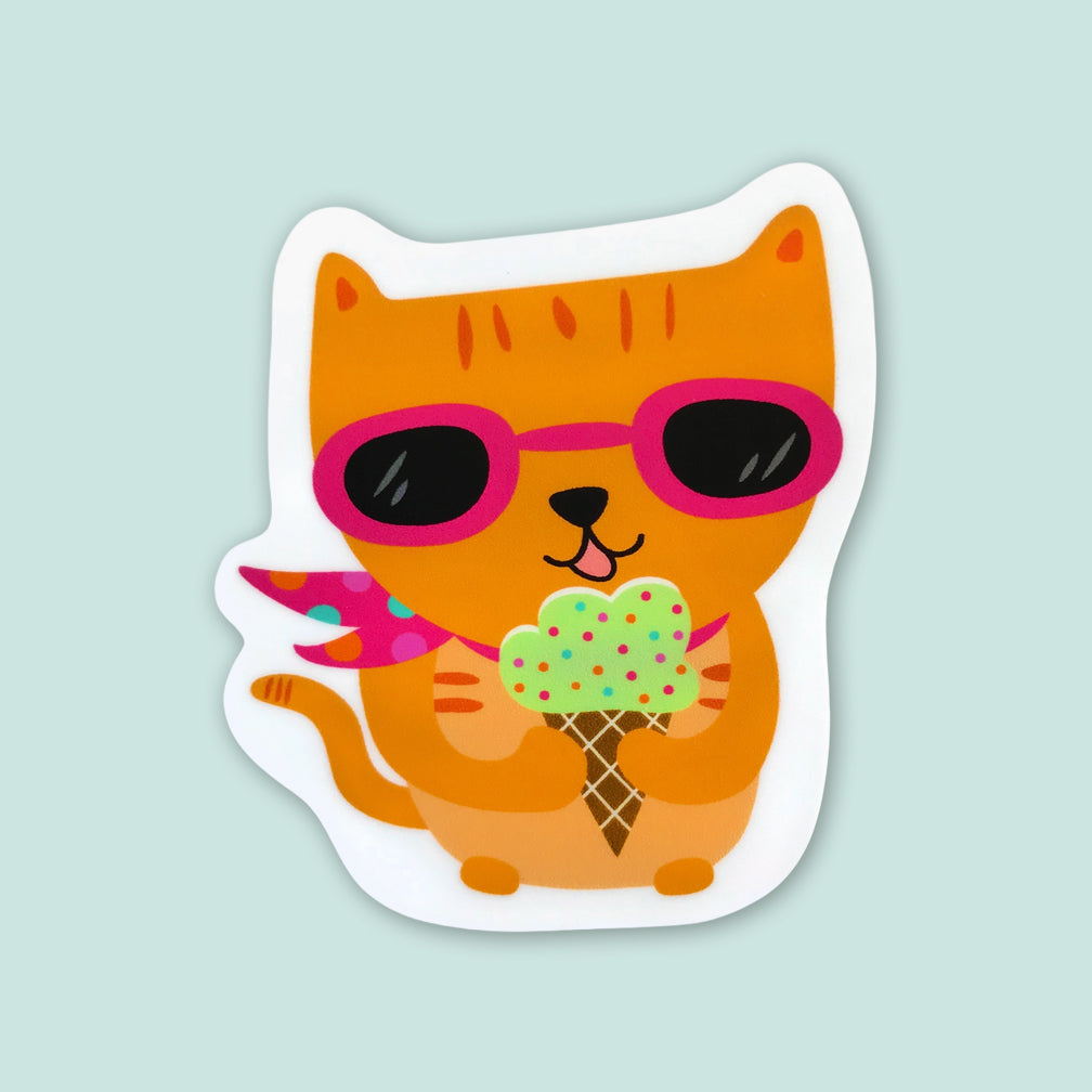 Night Owl Paper Goods Birthday Card: Cool Cat