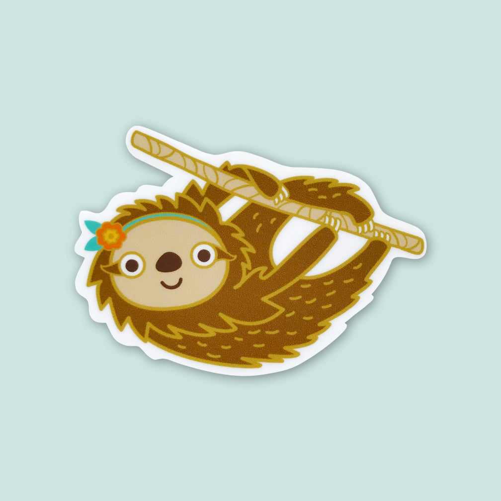Night Owl Paper Goods Birthday Card: Forest Sloth