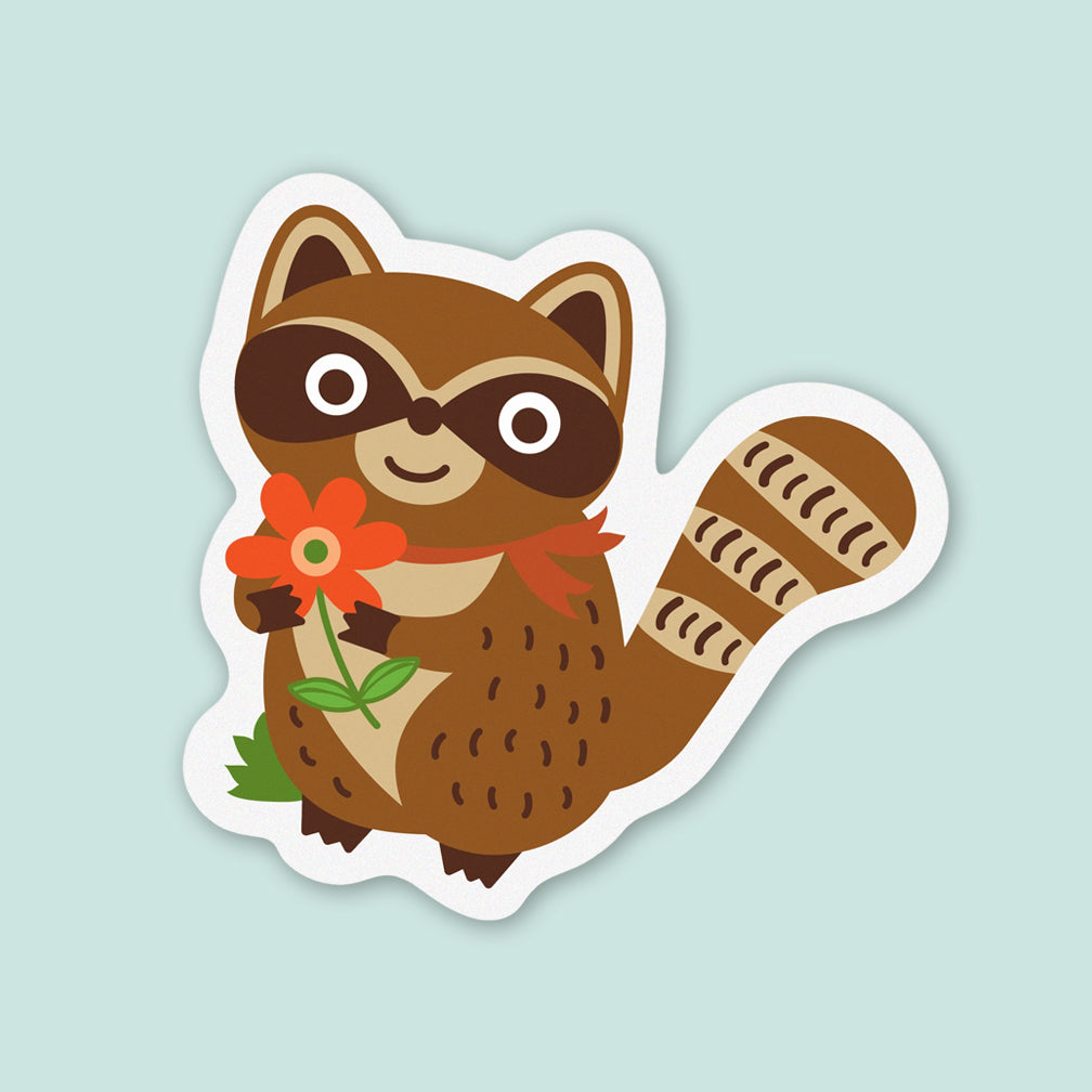 Night Owl Paper Goods Birthday Card: Wild Raccoon