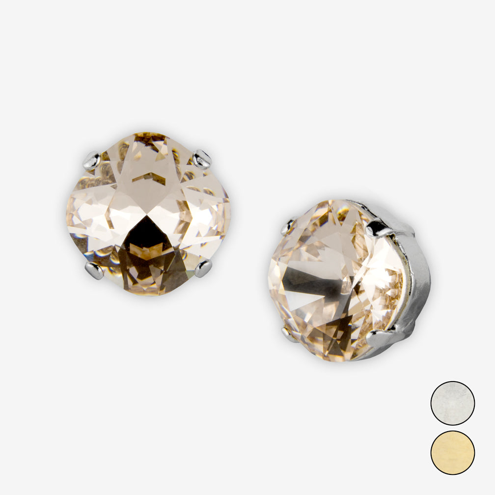 Noon Designs: Earrings: Large Dazzling Stud, Silk