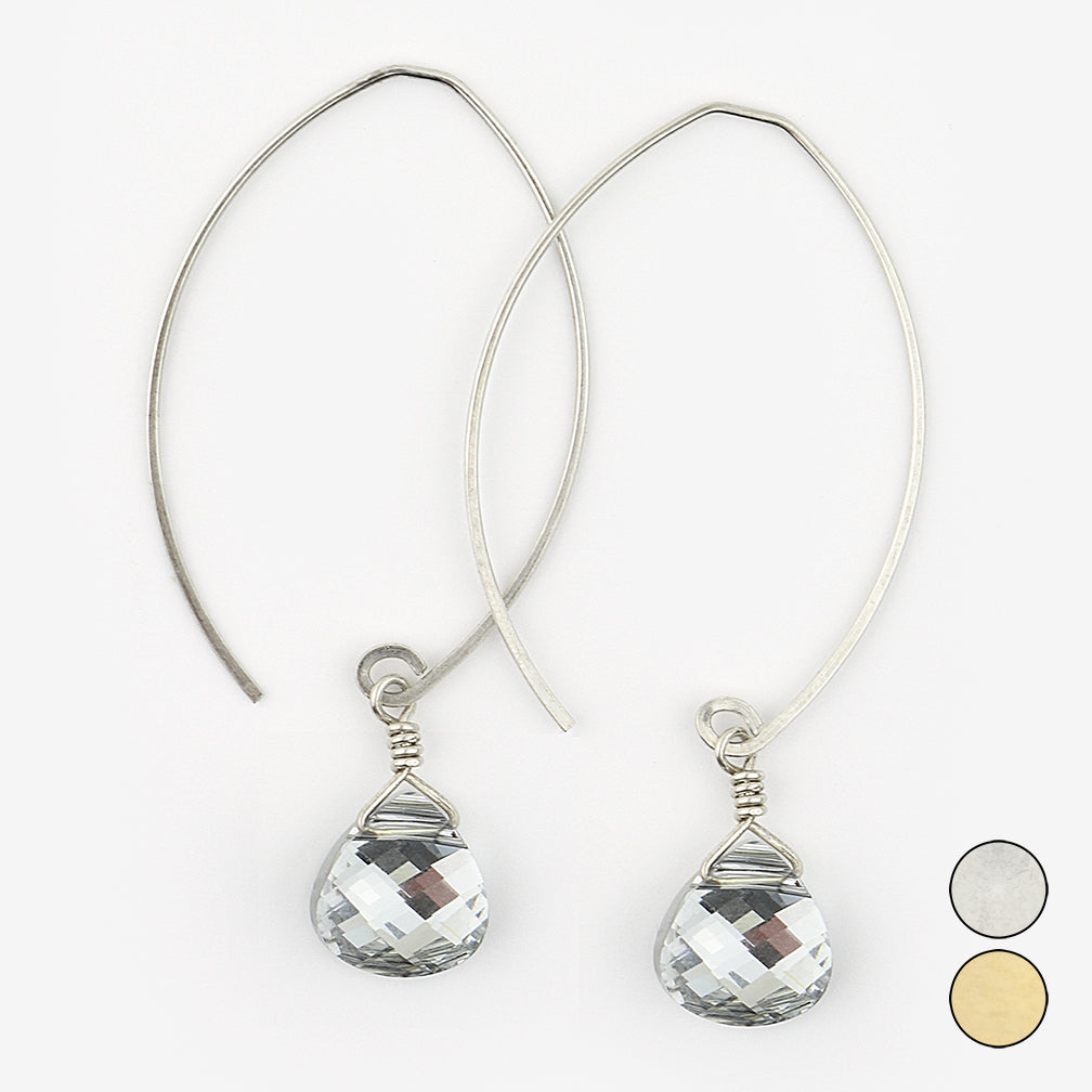 Noon Designs: Earrings: Mini Swarovski, Ice