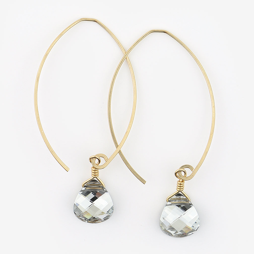 Noon Designs: Earrings: Mini Swarovski, Ice