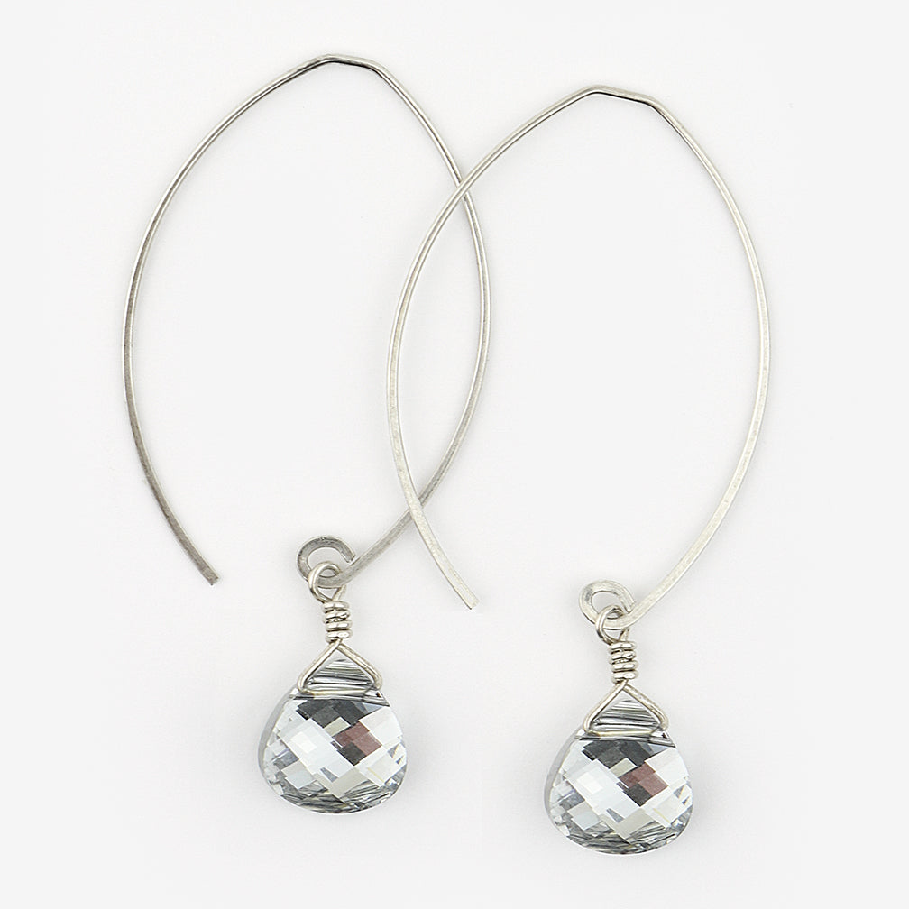 Noon Designs: Earrings: Mini Swarovski, Ice