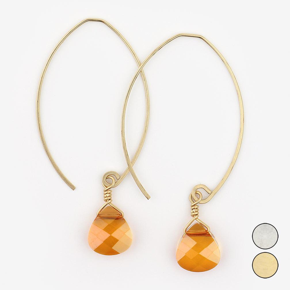 Noon Designs: Earrings: Mini Swarovski, Poppy
