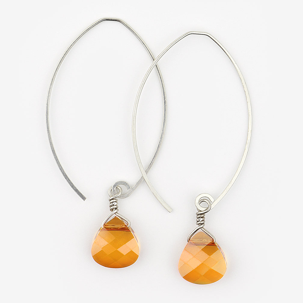 Noon Designs: Earrings: Mini Swarovski, Poppy
