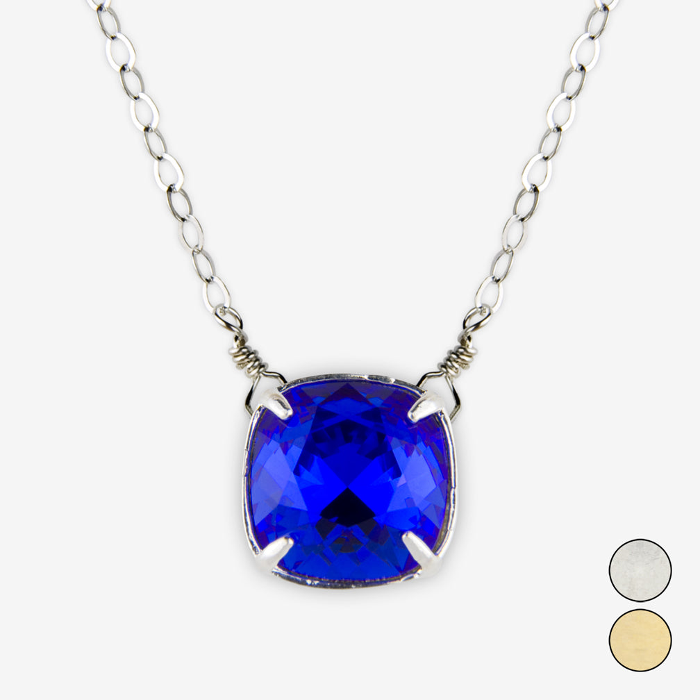 Noon Designs: Necklace: Nouveau Swarovski, Royal Blue