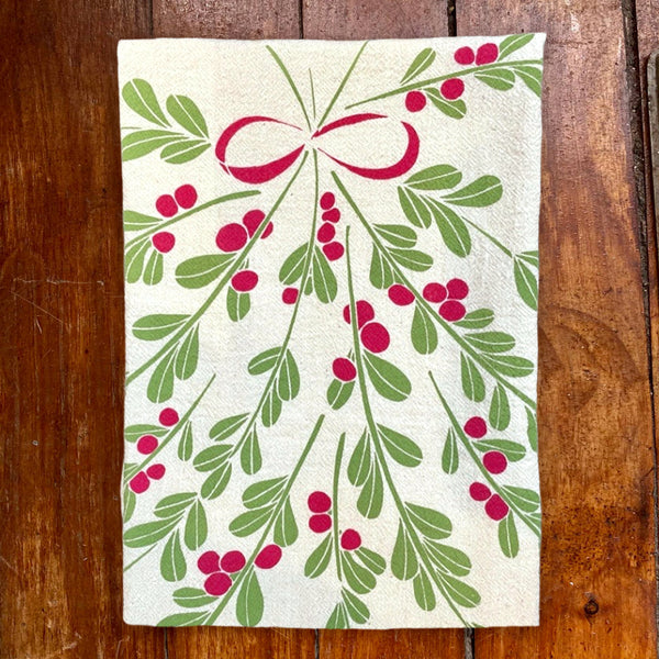 Noon Designs: Tea Towel: Mistletoe