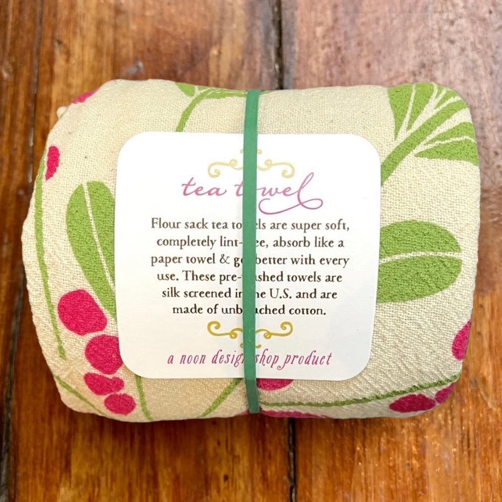 Noon Designs: Tea Towel: Mistletoe