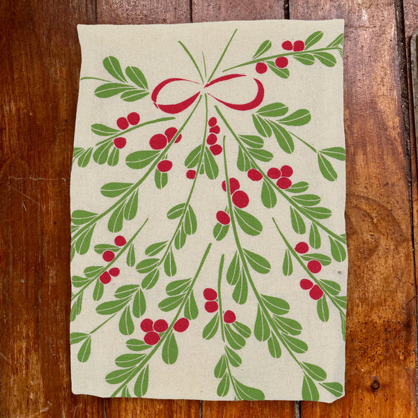 Noon Designs: Tea Towel: Mistletoe