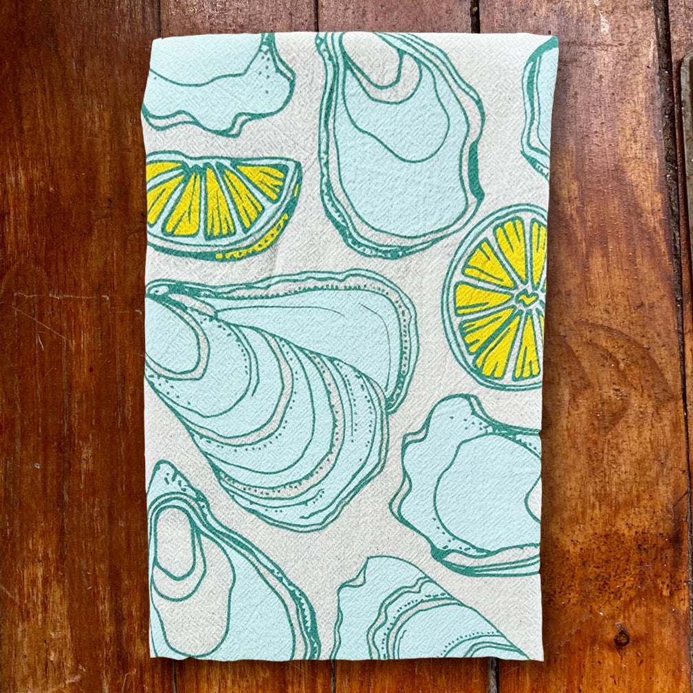 Noon Designs: Tea Towel: Oysters