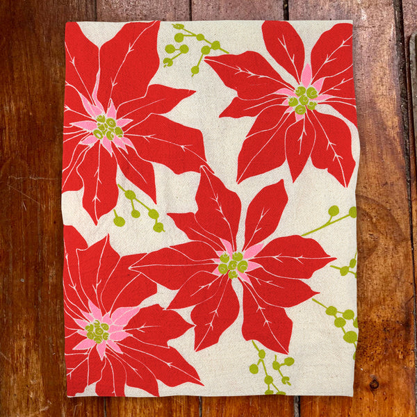 Noon Designs: Tea Towel: Pointsettia