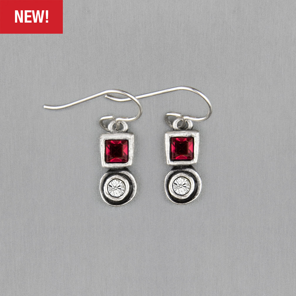 Patricia Locke Jewelry: Sweet & Lovely Earrings in Ruby/Crystal