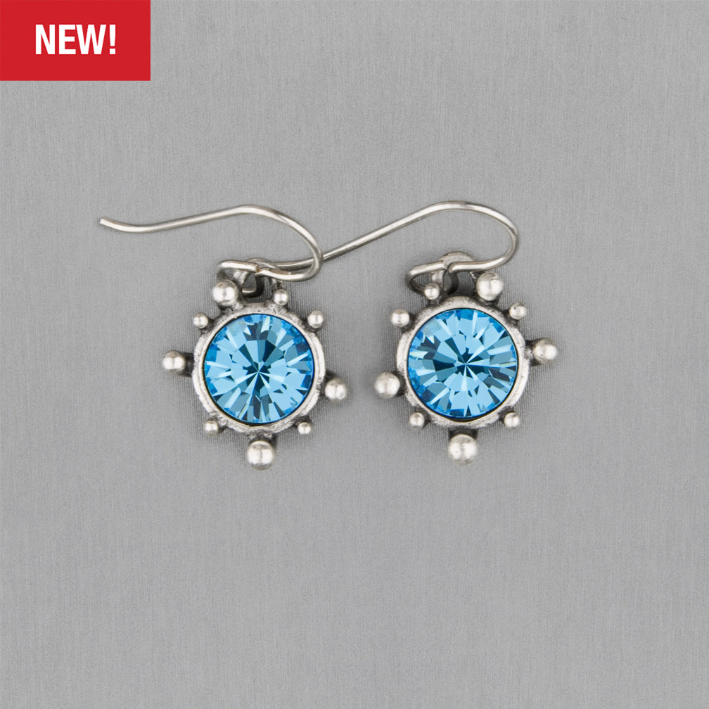 Patricia Locke Jewelry: Exbury Earrings in Aquamarine