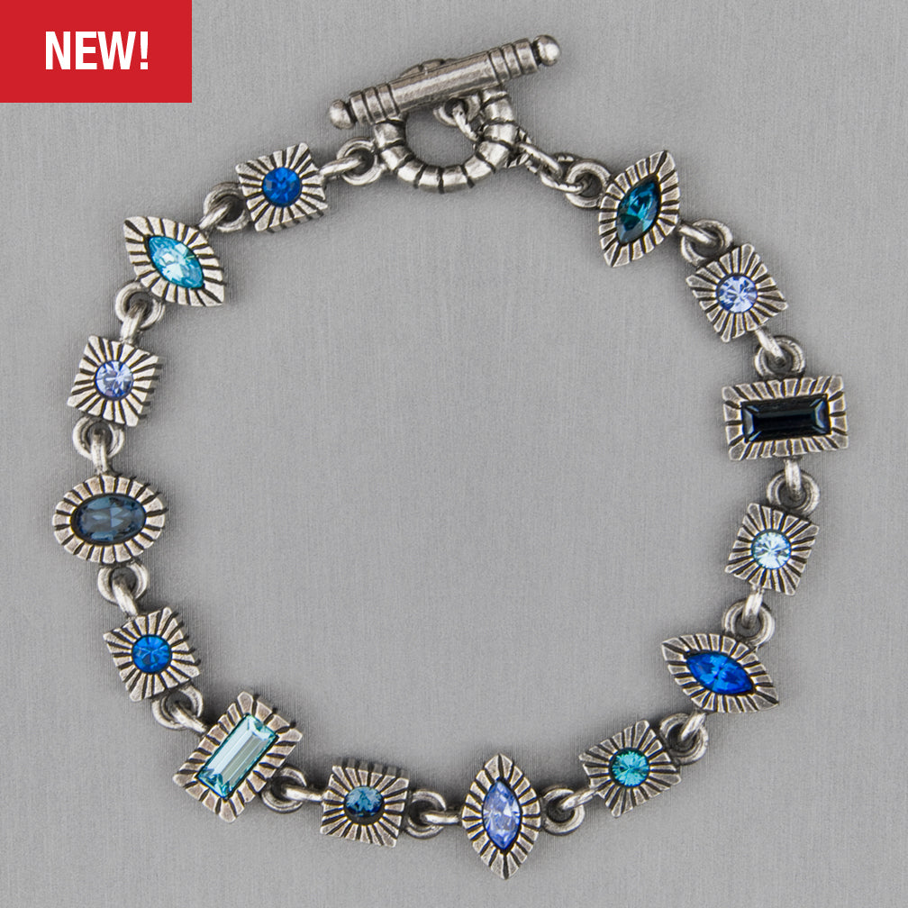 Patricia Locke Jewelry: Snowflake Bracelet in True Blue