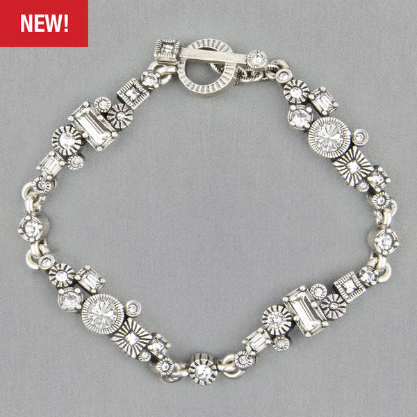 Patricia Locke Jewelry: Wall Street Bracelet in All Crystal