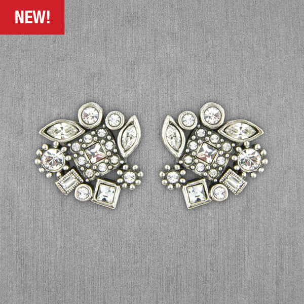 Patricia Locke Jewelry: Garbo Earrings in All Crystal