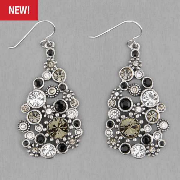 Patricia Locke Jewelry: Glam Earrings in Black & White