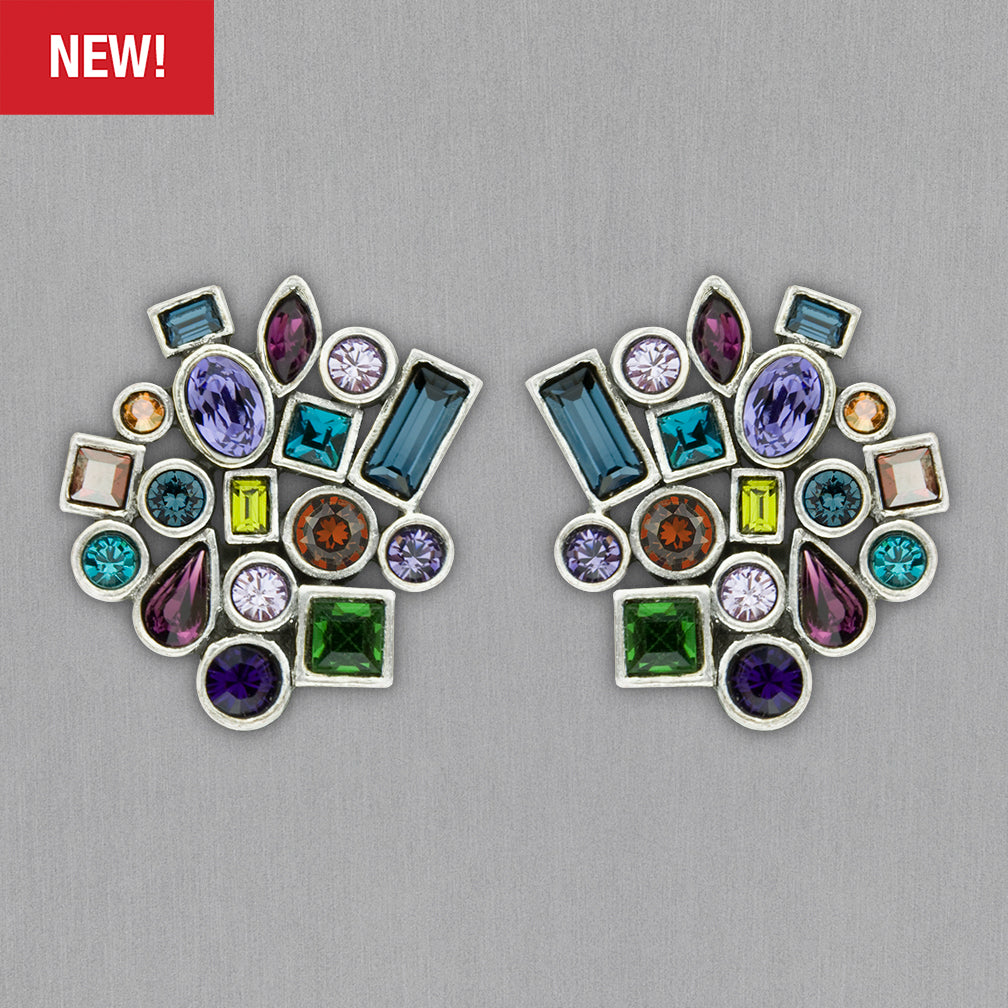 Patricia Locke Jewelry: Confetti Clip Earrings in Revolution