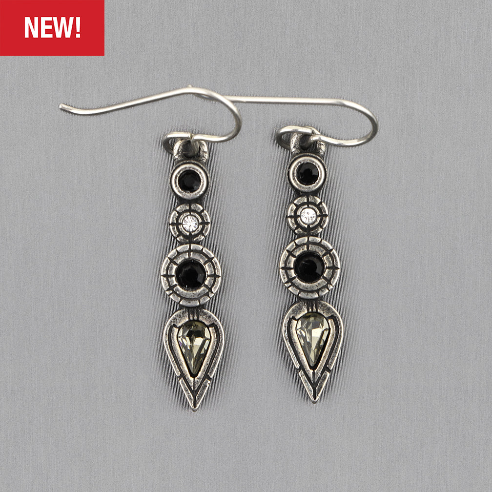 Patricia Locke Jewelry: Icicle Earrings in Black & White