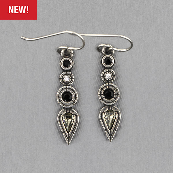 Patricia Locke Jewelry: Icicle Earrings in Black & White