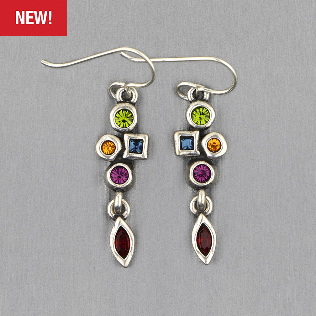 Patricia Locke Jewelry: Montage Earrings in Harlequin