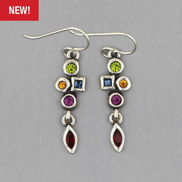 Patricia Locke Jewelry: Montage Earrings in Harlequin