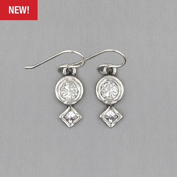 Patricia Locke Jewelry: Duet Earrings in All Crystal