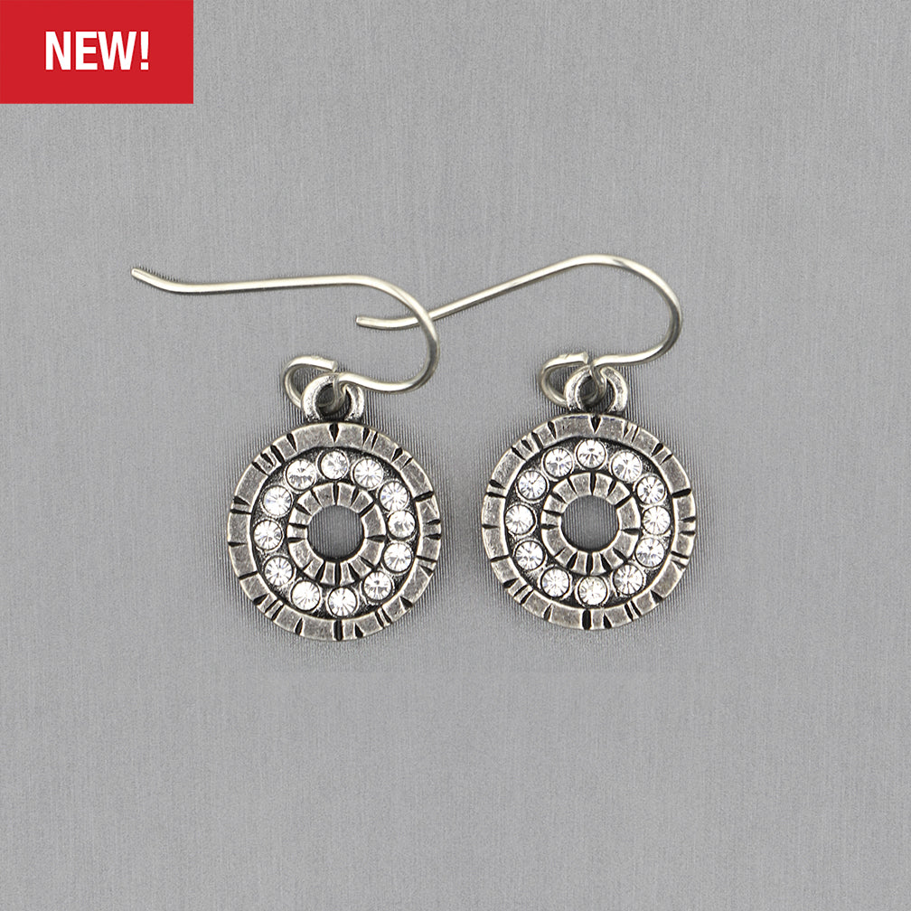 Patricia Locke Jewelry: Ferris Wheel Earrings in All Crystal