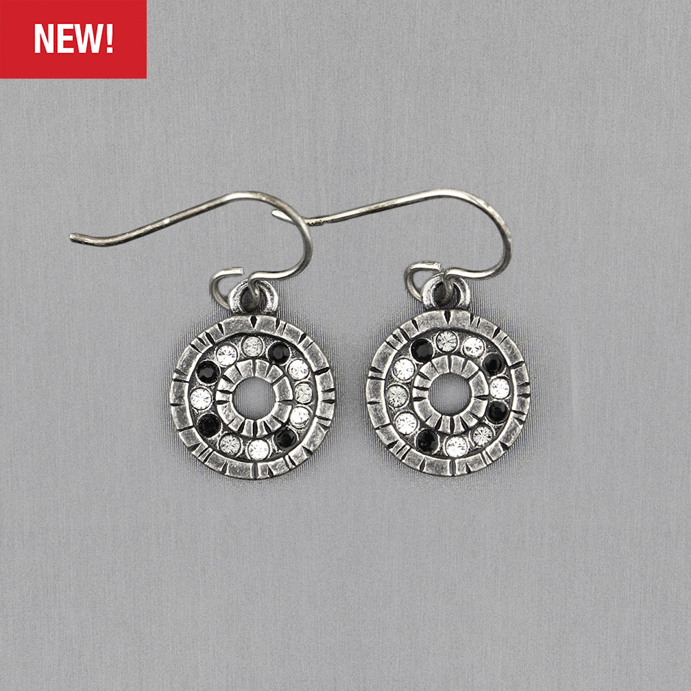 Patricia Locke Jewelry: Ferris Wheel Earrings in Black & White