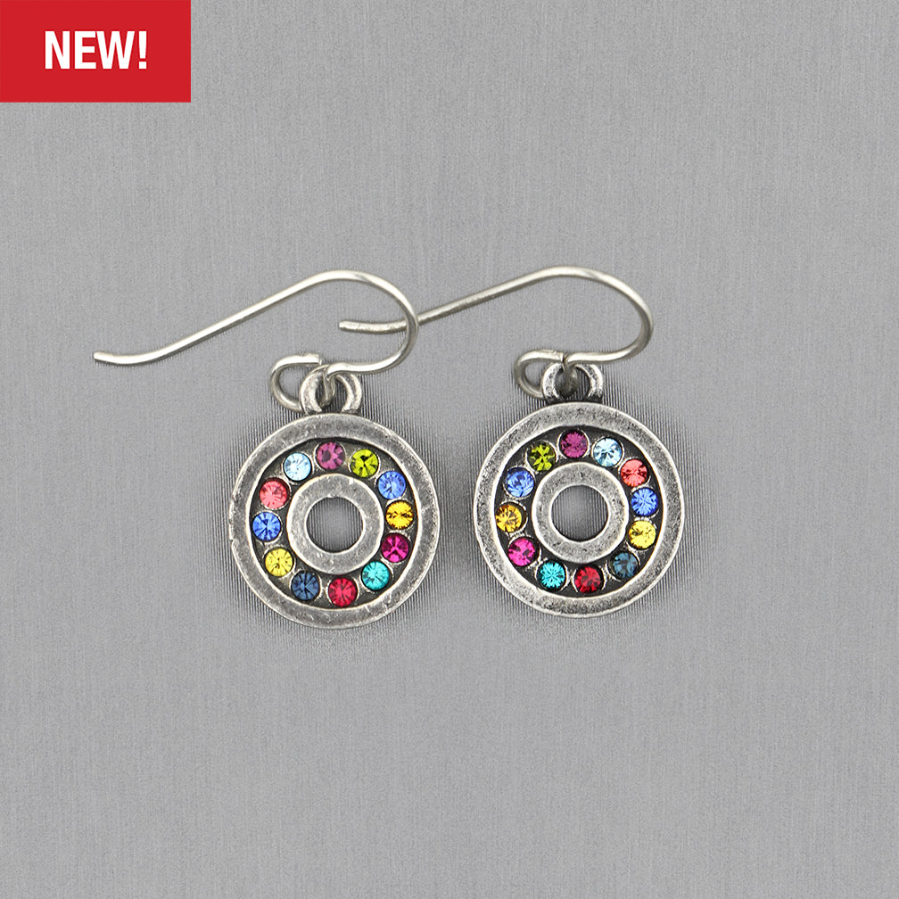 Patricia Locke Jewelry: Ferris Wheel Earrings in Kaleidoscope