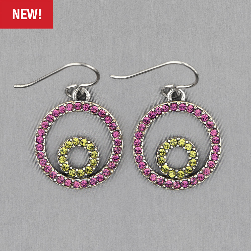 Patricia Locke Jewelry: Swinging Circles Earrings in Murano