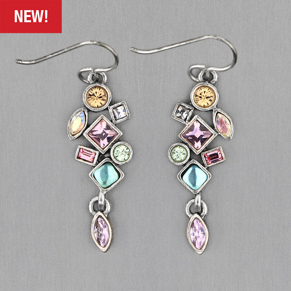 Patricia Locke Jewelry: Rune Stones Earrings in Blush