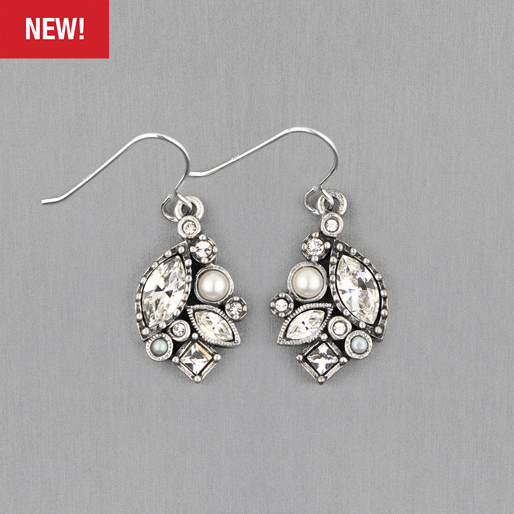 Patricia Locke Jewelry: Adele Earrings in Crystal Pearl