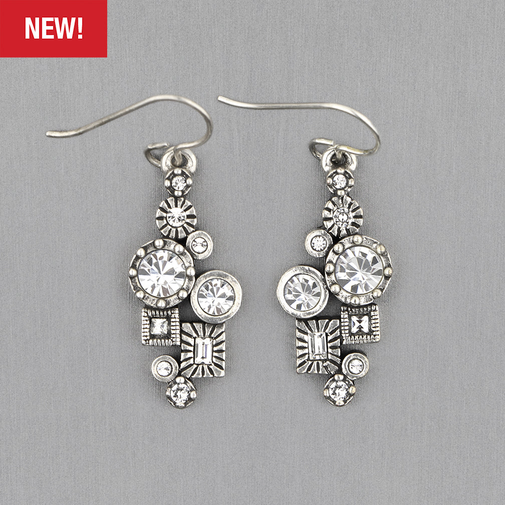 Patricia Locke Jewelry: Empire State Earrings in All Crystal