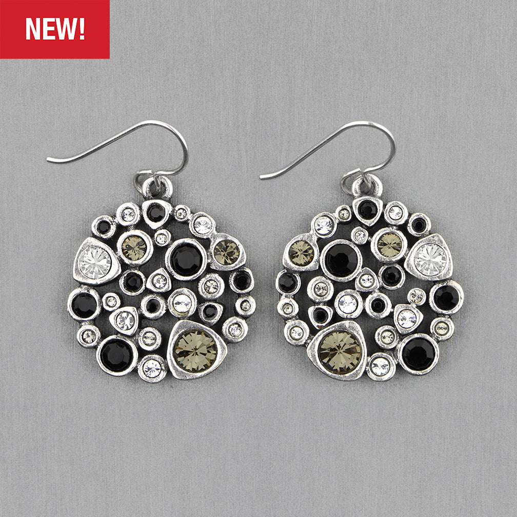 Patricia Locke Jewelry: Popcorn Earrings in Black & White