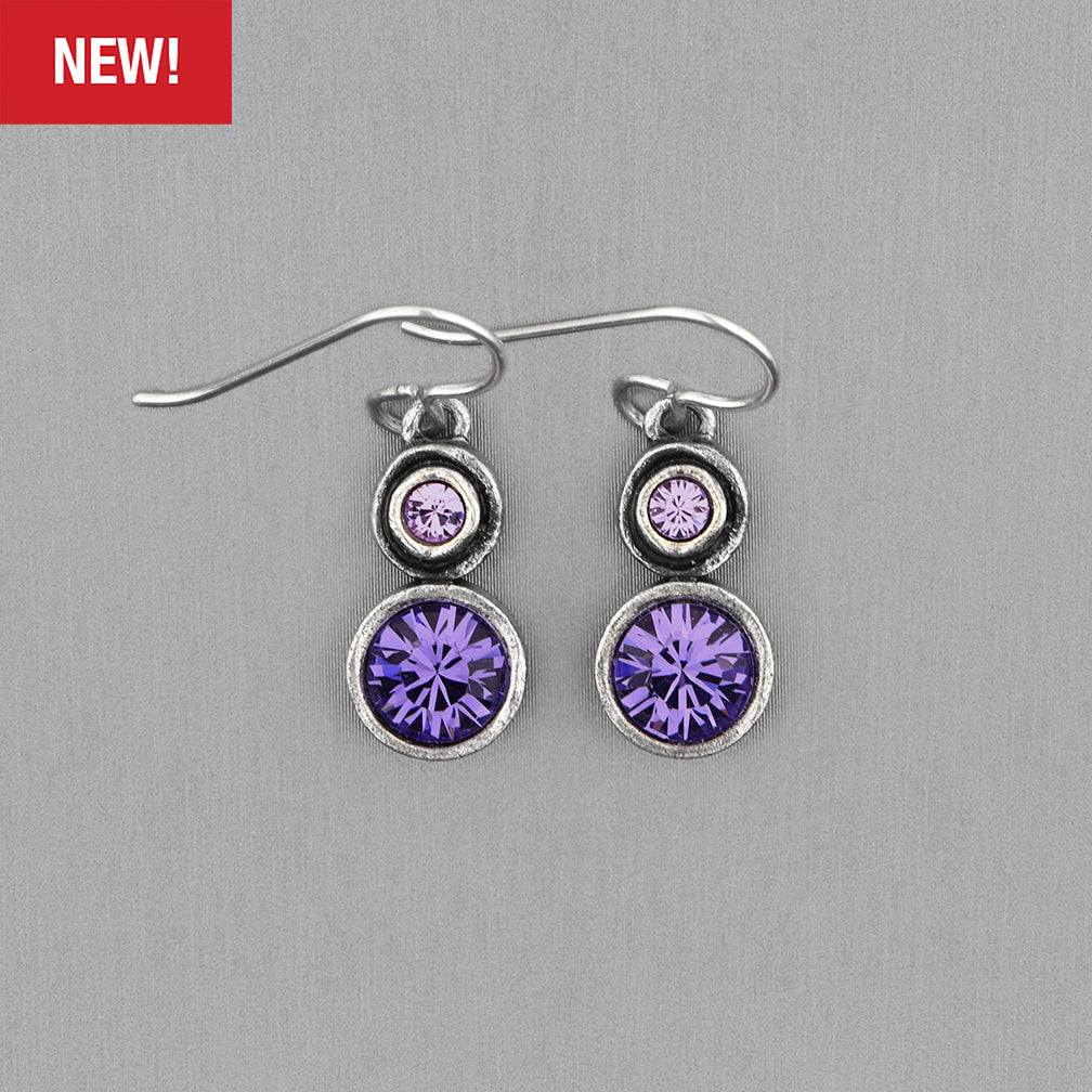 Patricia Locke Jewelry: Tandem Earrings in Purple Rain