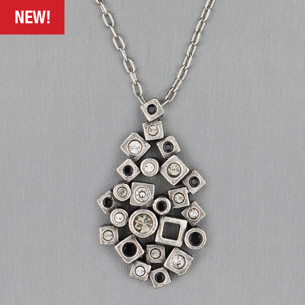 Patricia Locke Jewelry: Scatterplot Necklace in Black & White