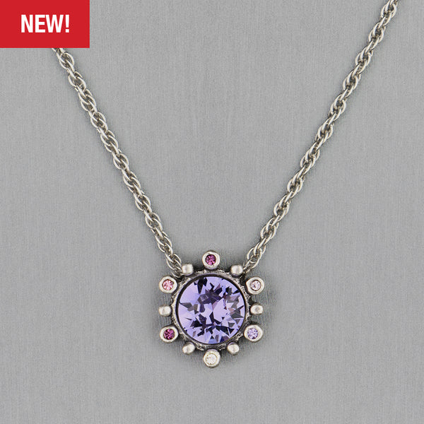 Patricia Locke Jewelry: Compass Necklace in Purple Rain