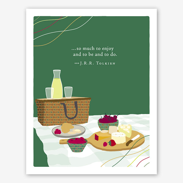 Positively Green Birthday Card: "...so much to enjoy and to be and to do." —J.R.R. Tolkien
