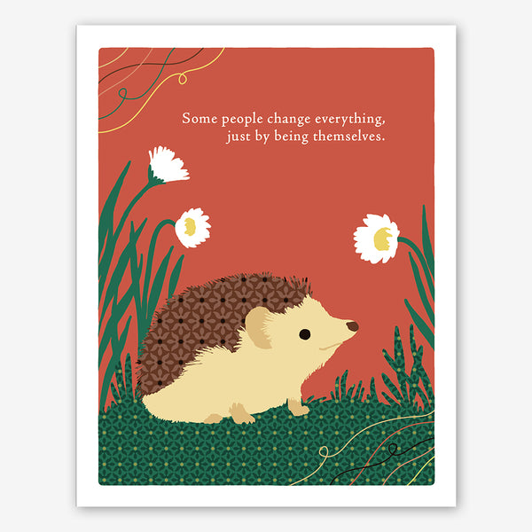 Positively Green Thank You Card: "Some people change everything, just by being themselves."