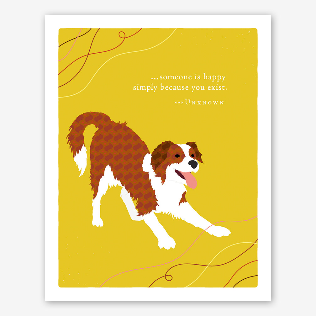 Positively Green Birthday Card: "...someone is happy simply because you exist." —Unknown