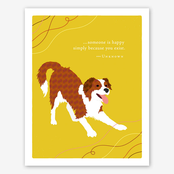 Positively Green Birthday Card: "...someone is happy simply because you exist." —Unknown
