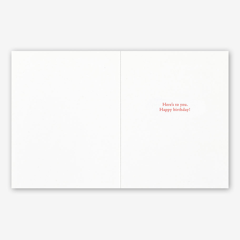 Positively Green Birthday Card: “To keep the heart unwrinkled, to be hopeful, kindly, cheerful… that is to triumph over old age.” —Thomas Bailey Aldrich