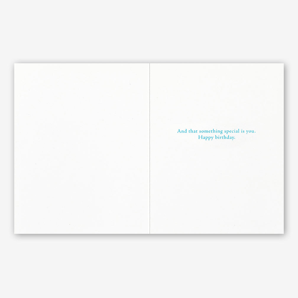 Positively Green Birthday Card: “There’s something special about today.” — Kunio Kishida