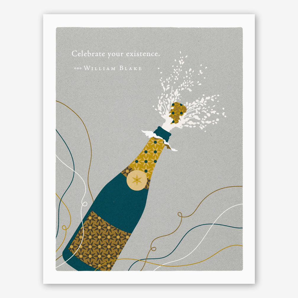 Positively Green Birthday Card: “Celebrate your existence.” —William Blake