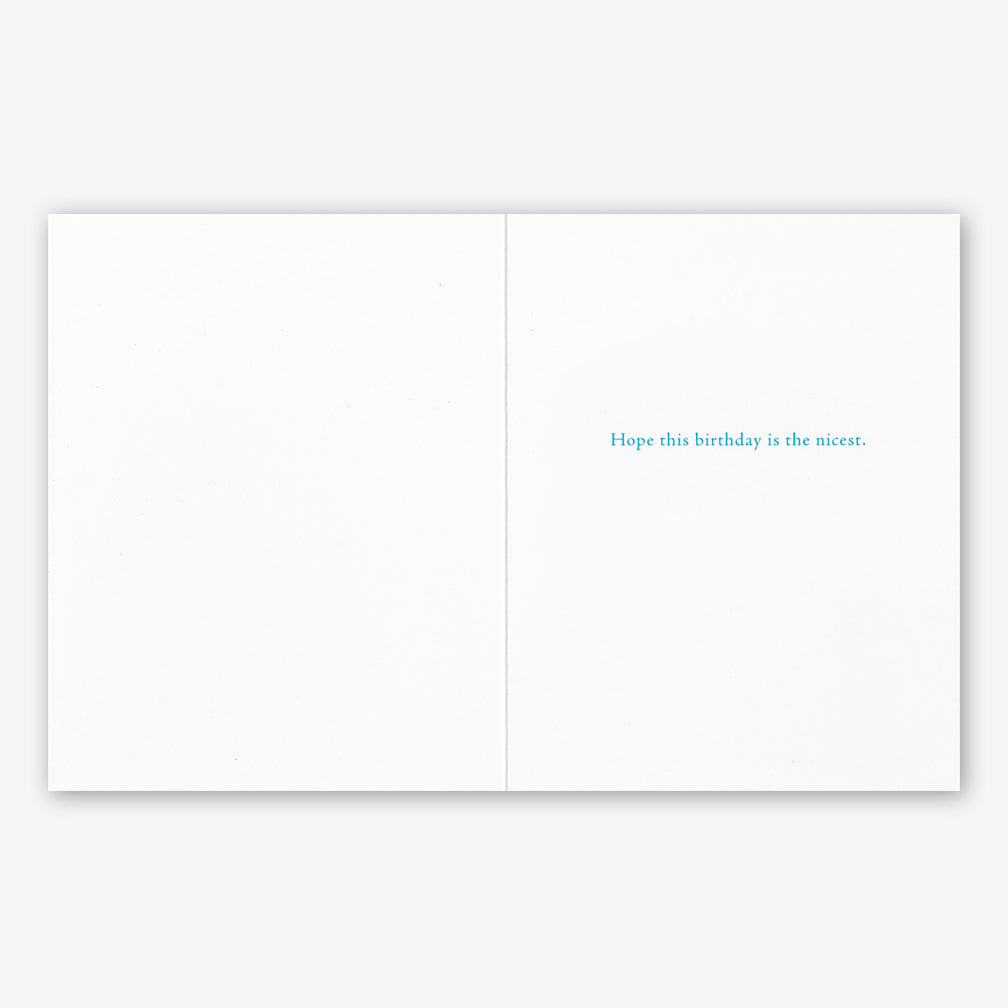 Positively Green Birthday Card: “Some moments are nice, some are nicer…” —Charles Bukowski