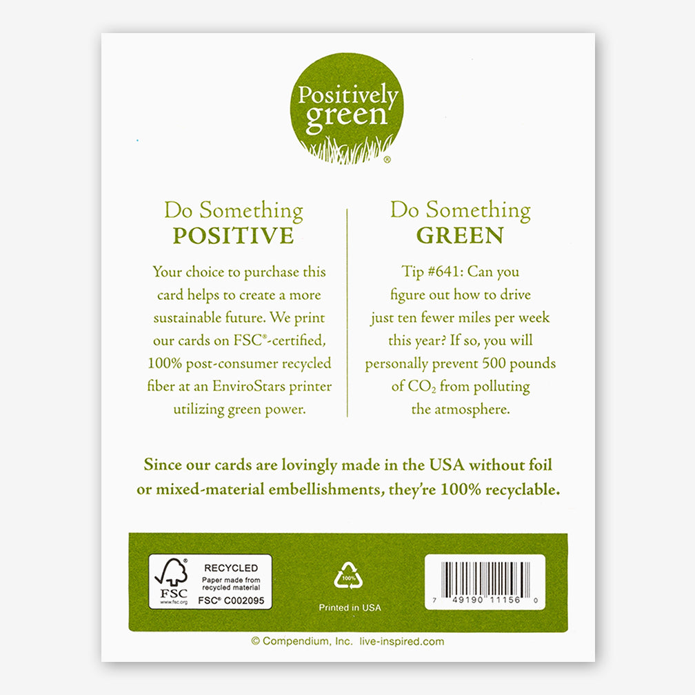 Positively Green Encouragement Card: “Perhaps we have no limits…” —Ingmar Bergman